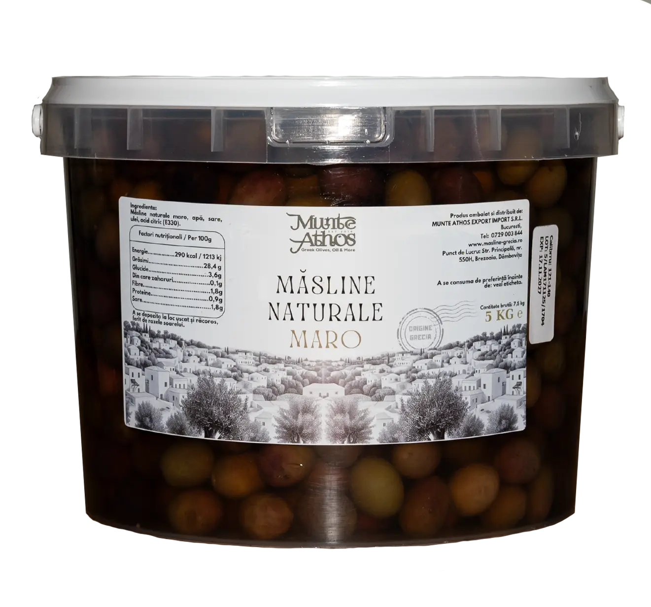 Brown Amfissa olives in brine