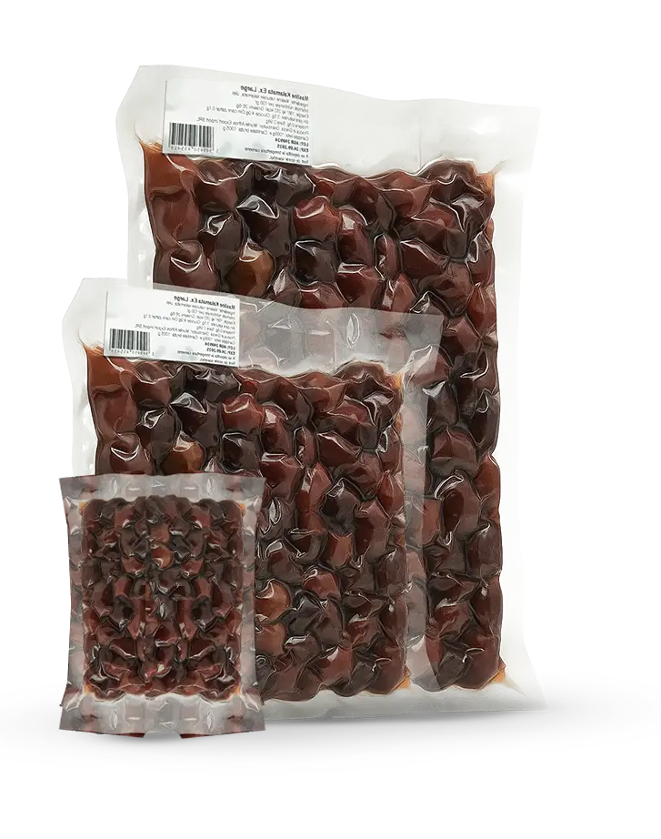 Kalamata olives in vacuum packs